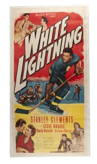 1953 "White Lightning" Three Sheet Linen Backed Movie Poster
